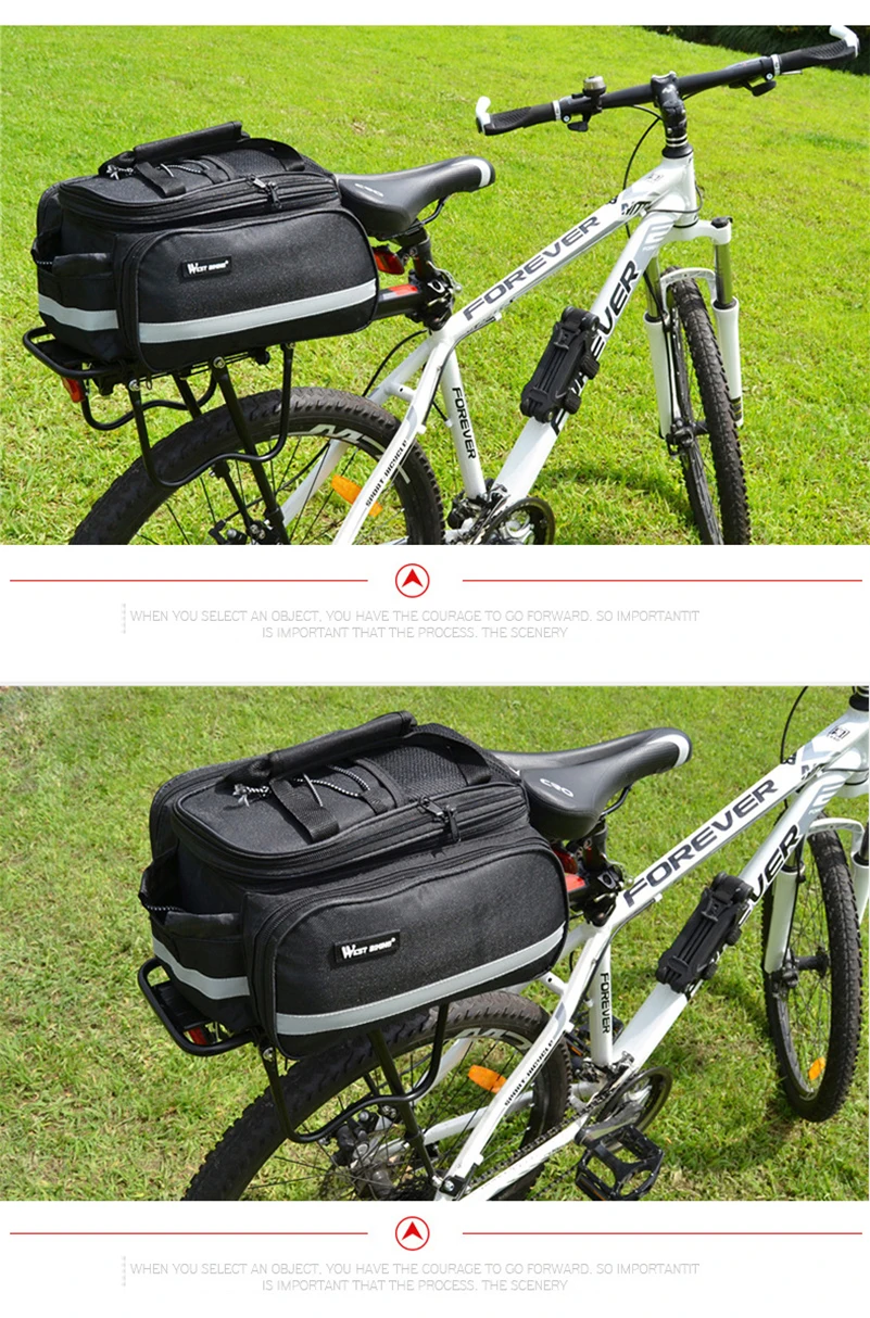 Perfect WEST BIKING Waterproof Cycling Bicycle Bike Rear Seat Road MTB Handbag Pannier Black Trunk Bag With Raincoat Bicycle Accessories 10 Perfect WEST BIKING Waterproof Cycling Bicycle Bike Rear Seat Road MTB Handbag Pannier Black Trunk Bag With Raincoat Bicycle Accessories 10