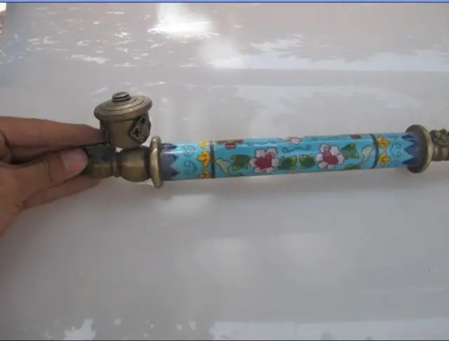 

Elaborate Ancient Chinese Art Collection - Cloisonne Smoking Tool