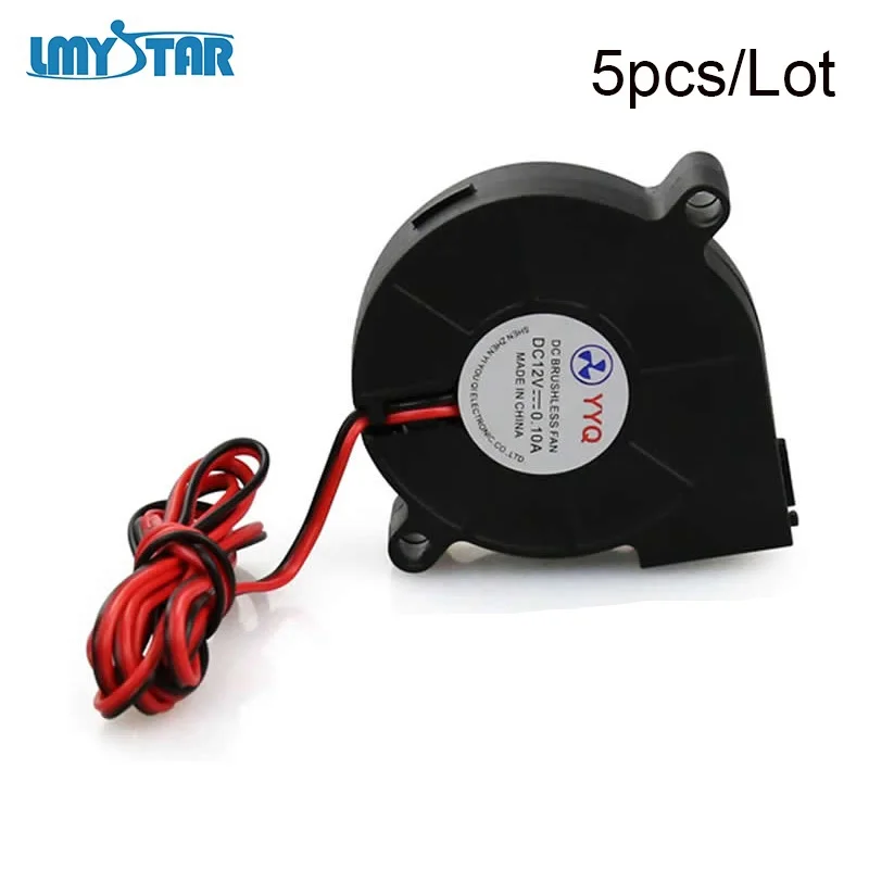 5 Pcs/Lot 5015 Cooling Fans DC 12V 50mm LMYSTAR Air Blower Radial Small Cooler Hotend Extruder for RepRap 3D Printer Parts | Компьютеры и