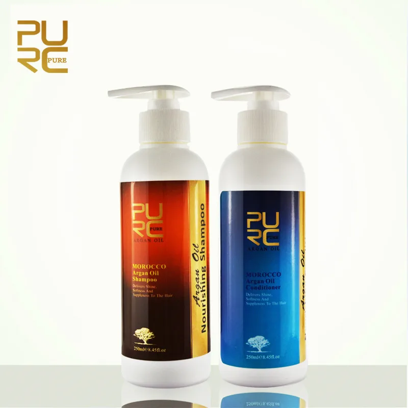 

PURC Argan Oil New Formula Hair Care Set Oil Control Moisturizing Shampoo 250ml Nourishing Repair Damage Hair Conditioner 250ml