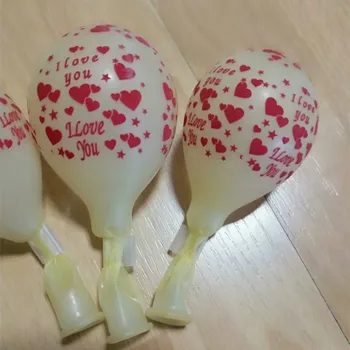 

I love you latex print balloon 50pcs/lot12 inch 2.8g transparent helium ballon birthday party decorations adult wedding balloons