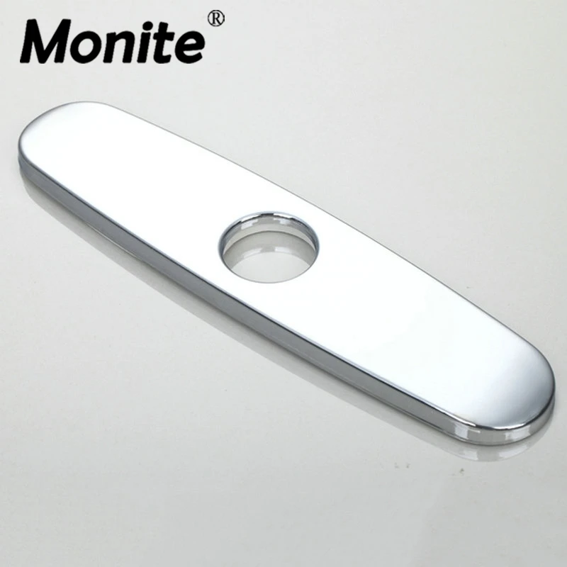 

New Brand Bathroom Basin Sink Chrome Plated Cover Plate Placa Cobertura Faucet Tap Hole Cover Plate Accessory New