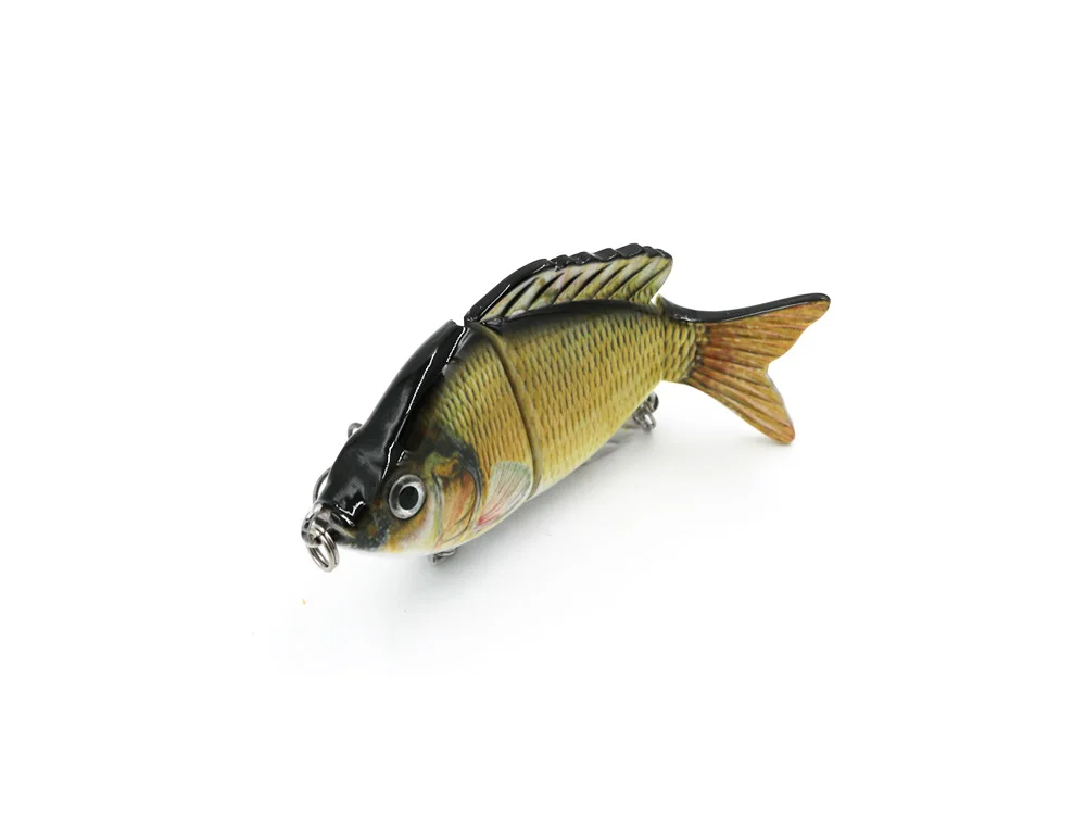 Lento de 3 Bait com 6 Wobblers Pesca Lifelike Fishing Lure 10 cm 22g Segmento Swimbait Crankbait Hard # Artificial Ganchos Tw301 9 Hard Bait Com 6 # Artificial ganchos TW301