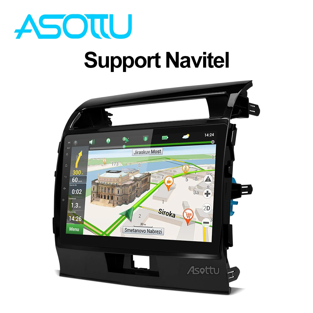Top Asottu MKLZ1081 Android 8.1 Car DVD Player for toyota Land Cruiser Octa Core Car DVD GPS Navigation palyer Car Radio Multimedia 5