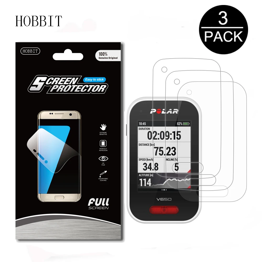 

3Pack For Polar V650 7H Nano Explosion-proof Screen Protector GPS Road Mountain Bike Cycling Computer Film