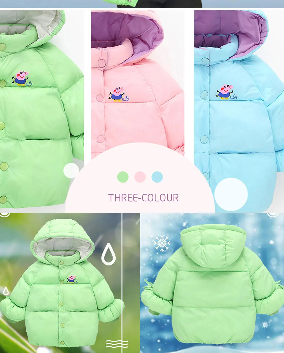 Новинка 2019 года; куртка с хлопковой подкладкой для детей; осеннее пальто; Утепленная зимняя одежда с капюшоном для девочек; новая милая