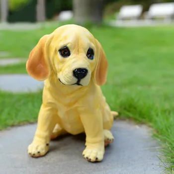 

Resin Simulation Lucky Gold Dog Welcome Crafts Jewelry