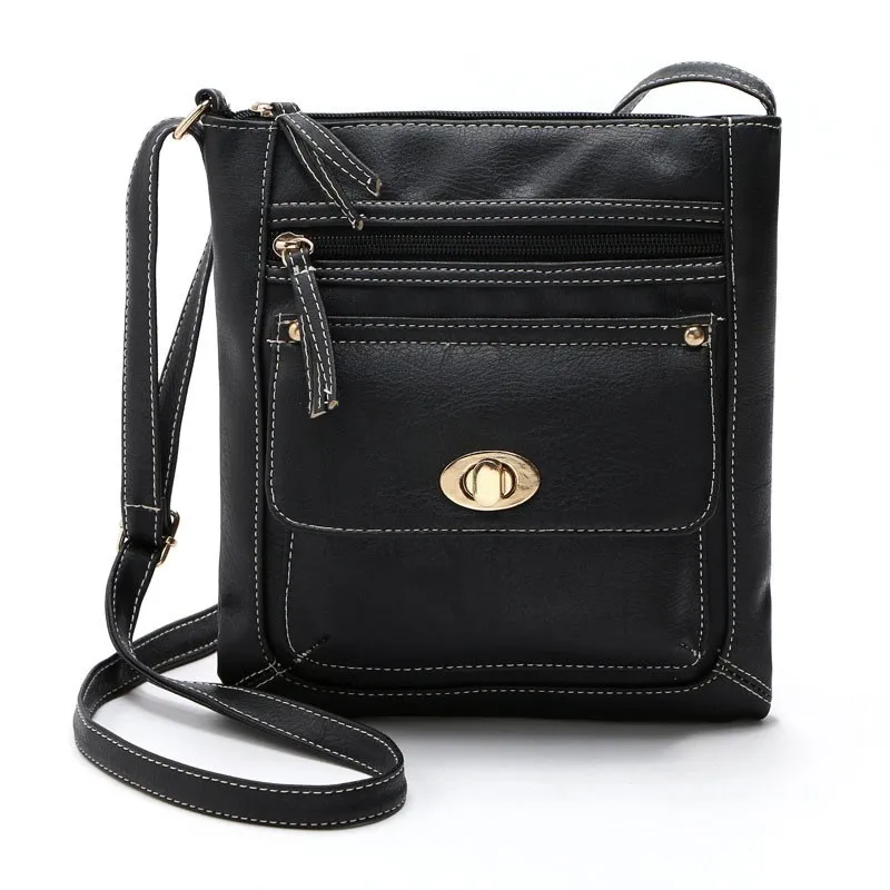 Европейский стиль, женские сумки-мессенджеры, портативная Женская сумка через плечо на кнопках, винтажная женская сумка из искусственной кожи, женские сумки A582