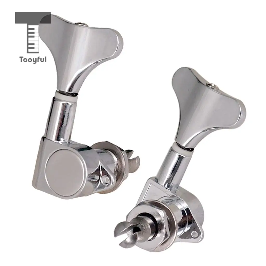 Tooyful Electric Bass String Tuning Peg Tuner Sealed Fish Tail Button for 4/5/6 String Bass