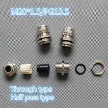 2 шт./лот CT055 PG13.5 Никель покрытием Медные скобы латунь металл кабельная фиксированная головка кабельный сальник для герметизации провода с водонепроницаемое соединение IP68 половина пройти типа