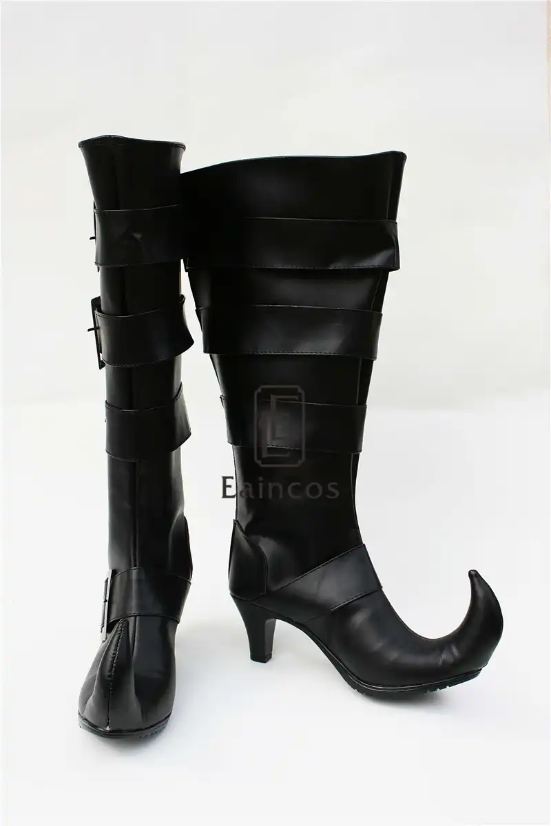 black fancy boots