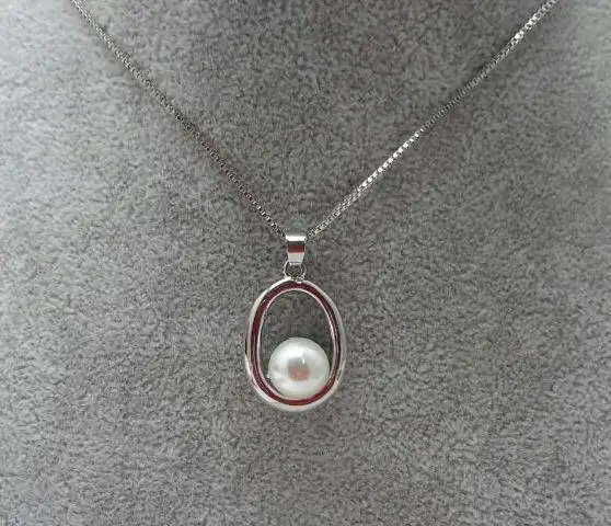 

Wholesale Austria Crystal Simulated Pearl Pendants Necklaces Silver Chain Christmas Birthday Gift For Girl Women Fashion Style