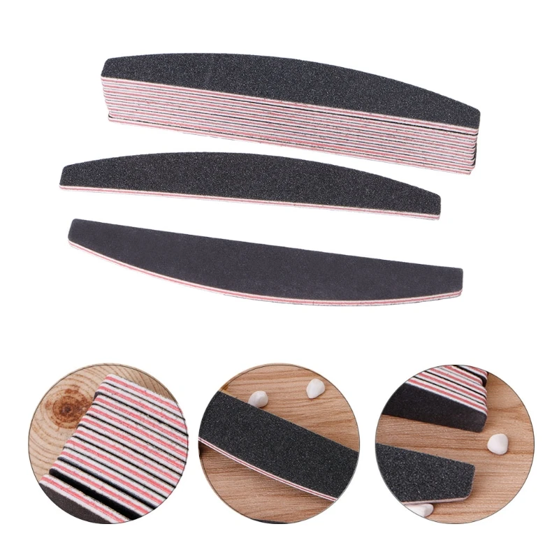 

2018 New New 100/180 Grit Double Side Comb Curved Shape Nail Files Sanding Manicure Tools