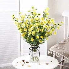 Yumai 75 см длинный стебель желтые цветы ромашки искусственные украшения для домашнего стола Хризантема Искусственный шелк цветок садовые поделки