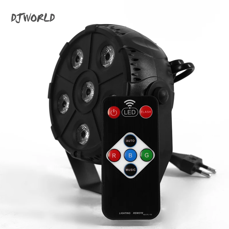 

Fast Shipping Wireless Remote Control LED Par 6x3W RGB Lighting Sound Control PAR Stage Effect For Atmosphere of Music Party