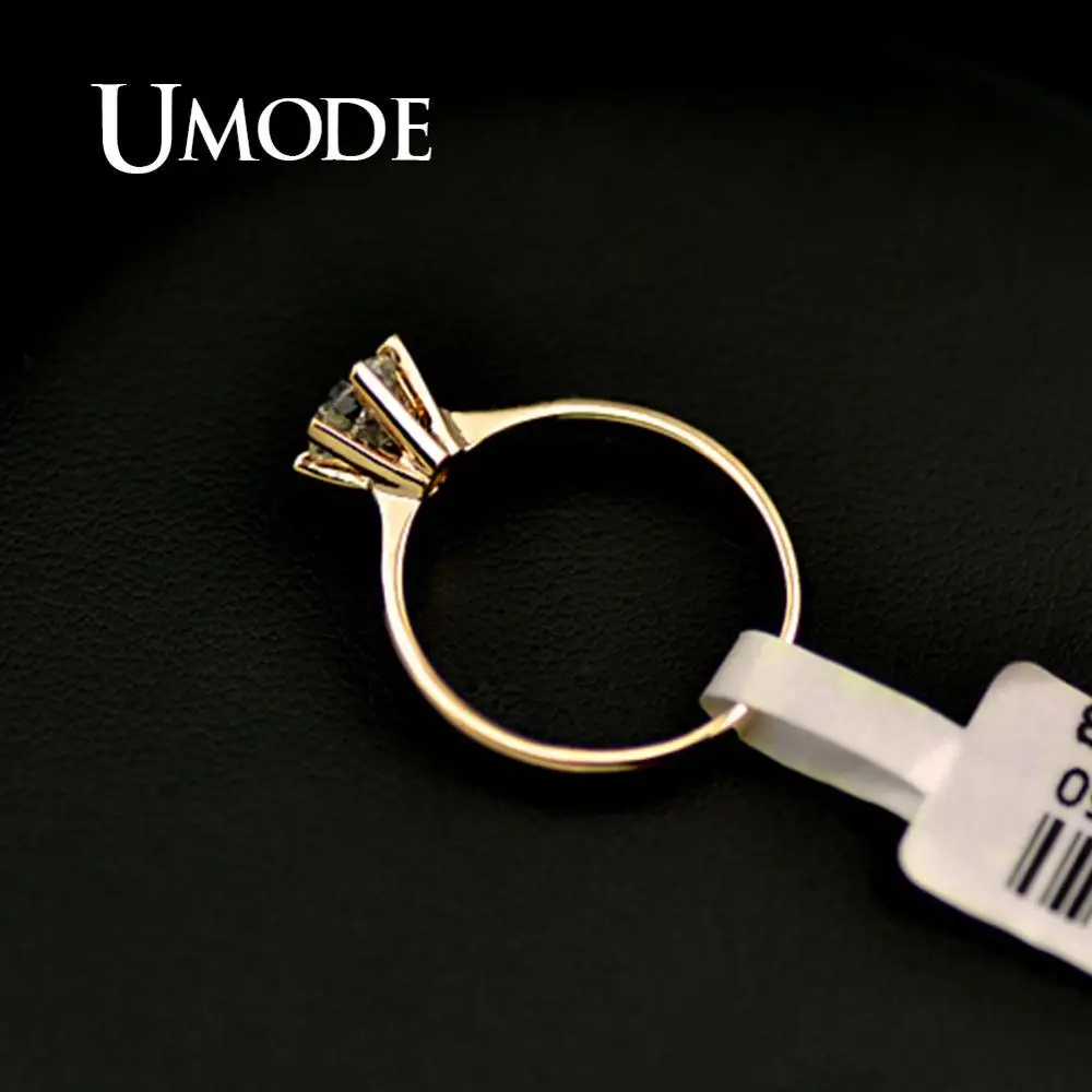 UMODE 1ct циркониевые винтажные обручальные кольца для женщин, дамские кольца, роскошные брендовые модные ювелирные изделия JR0012C