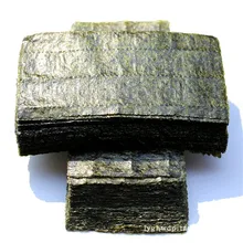 Algues Sushi Nori moitié coupées, vente en gros, qualité AAA, vert foncé, cuisson secondaire algues, meilleure vente, 100 pièces