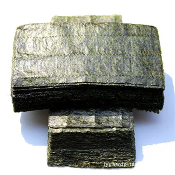 

100pcs Half cut Sushi Nori Seaweed Factory wholesale AAA quality, Dark green Secondary baking Nori sushi algues, top selling