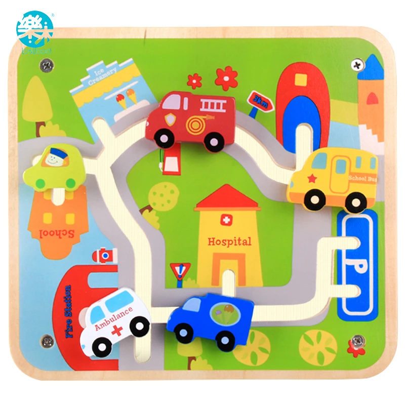Logwood Bebe Jouets En Bois Bloc De Construction Jeu De Piste Petites Voitures Apprentissage Educatif Enfants Jouet Ville Trafic Jeux De Table Aliexpress