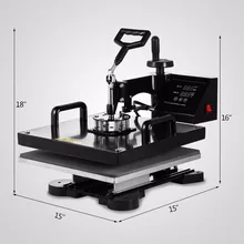 Новое цифровое двухстворчатое зажимное устройство 1" X 15"(38X38 см) для термопечати футболка сублимационная машина
