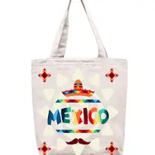 Joyloading дом мультфильм Мехико фестиваль туристы дизайн многоразовые для бакалейный продуктов сумка для покупок на молнии Складная Сумка