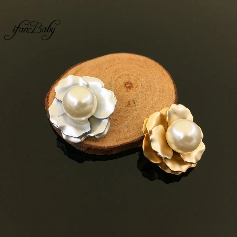 

Pearl Flat back for Children Headband Kids Hair Accessories Button Alloy Button