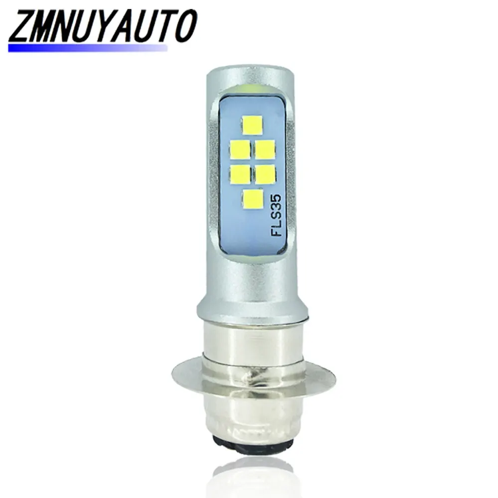 H6M LED P15D Motorcycle Headlight Bulb 1200LM Hi/Low Beam Canbus Error Free Lights Moto Scooter Motorbike LED Fog Lamp White 12V