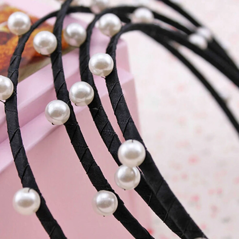 Pearl Headbands Princess Pearl With Rhinestone Hair Bands Women Hair Accessoriesin Women's Hair