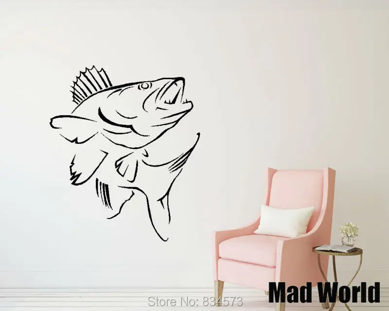 Mad World Koi Carp Pond Fish Chinese Coi Animal Wall Art Stickers Wall