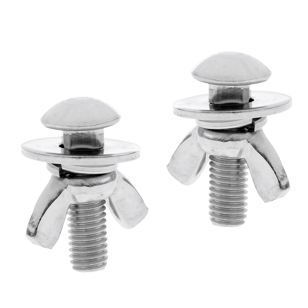 2 Sets Scuba Diving Backplate Stainless Steel Butterfly Screw Bolts Nuts