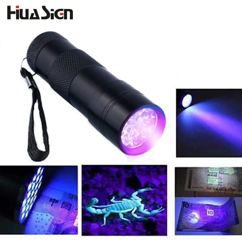 Buy Best selling LED UV Flashlight 9 LED Beads Purple