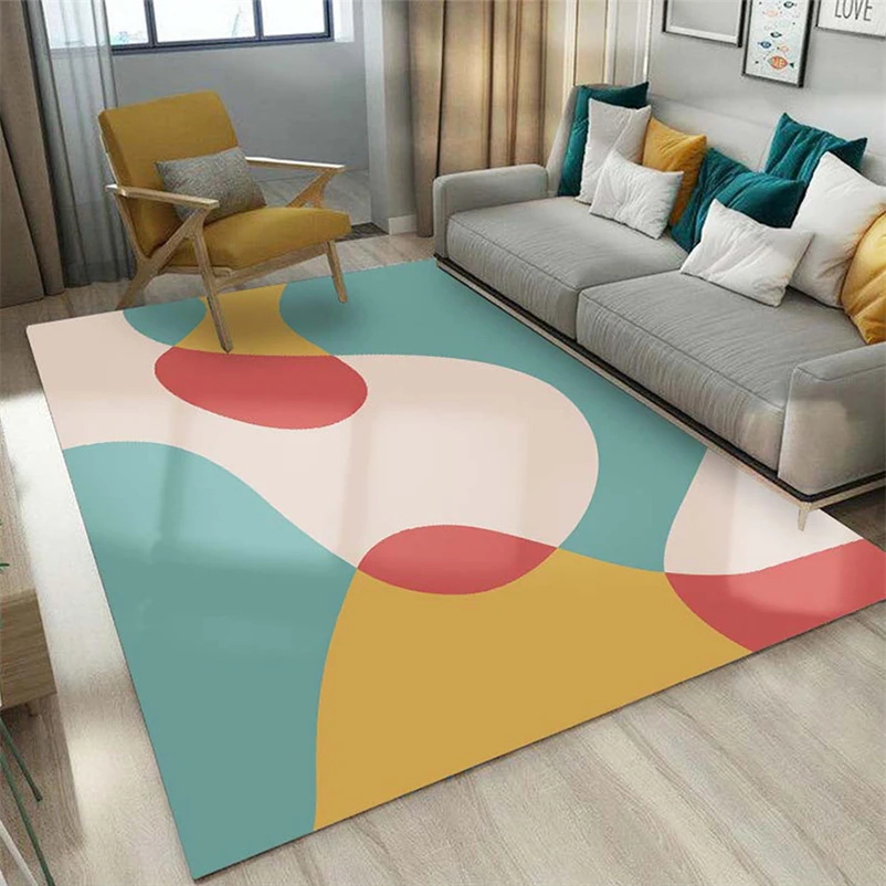 

Nordic Design Printed Carpet Anti-Slip Floor Rug Bath Mat Soft Baby Play Carpets for Living Room Indoor Bedroom Rugs Fluffy Rug
