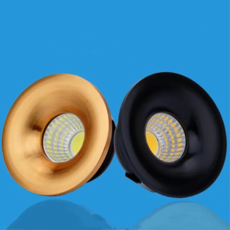 

Dimmable Mini COB 5W LED Spotlights Cabinet Spot light Lamps Foyer living sitting recessed Black/White/Gold/Rose Led Down light
