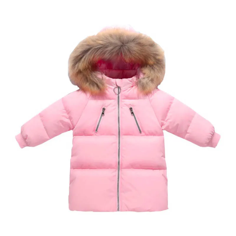 

Winter children outerwear down parkas kids hooded cotton coats Thicken hooded cotton jacket 2-6t long warm parkas