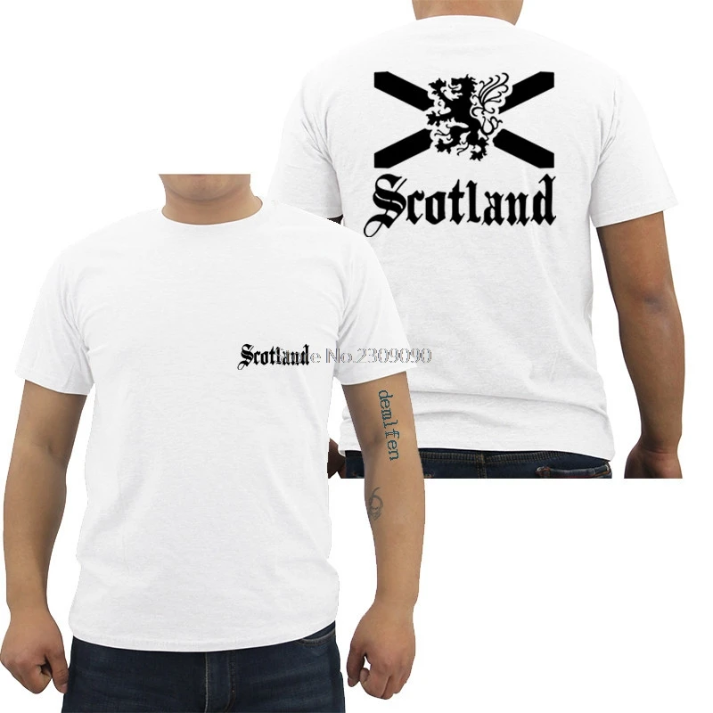 Шотландский Флаг Шотландии Футболка мужская повседневная хлопковая футболка с коротким рукавом Повседневная мужская футболка хип-хоп футболки топы Харадзюку уличная одежда