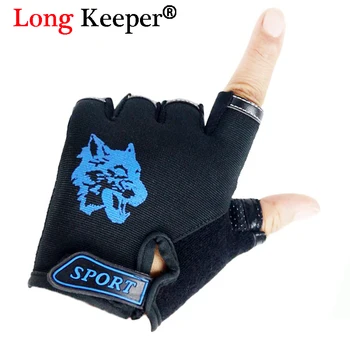 

Long Keeper Cool Children Gloves! Wolf Gloves for 5-13 Years Kid Non-Slip Breathable Sports Guantes Boys Girls Fingerless Gloves