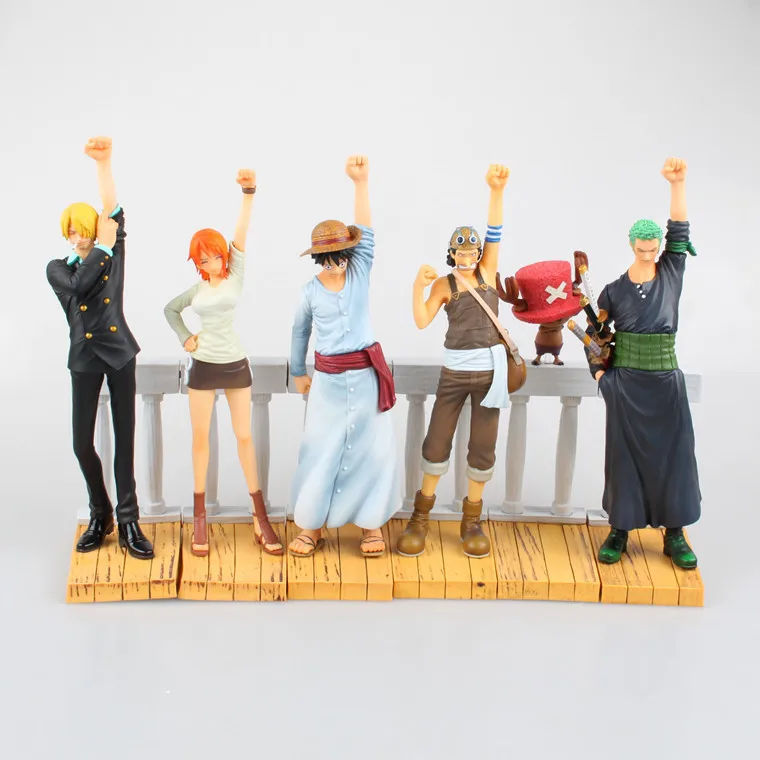 

Anime One Piece 6PCS/SET DRAMATIC SHOWCASE 1st Season Luffy Zoro Nami Usopp Sanji Chopper PVC Action Figures Collectible Toys