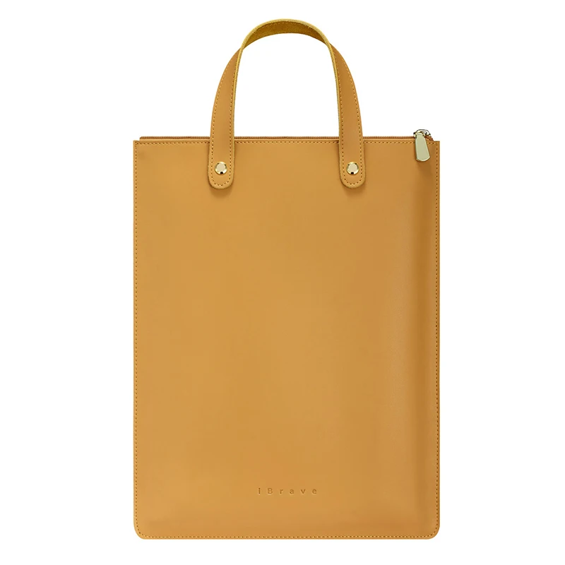 Натуральная кожа сумка для ноутбука Macbook Air Pro 1" 15,4" Сумка для Xiaomi lenovo Chiwu ноутбук сумка-мессенджер чехол - Цвет: Оранжевый