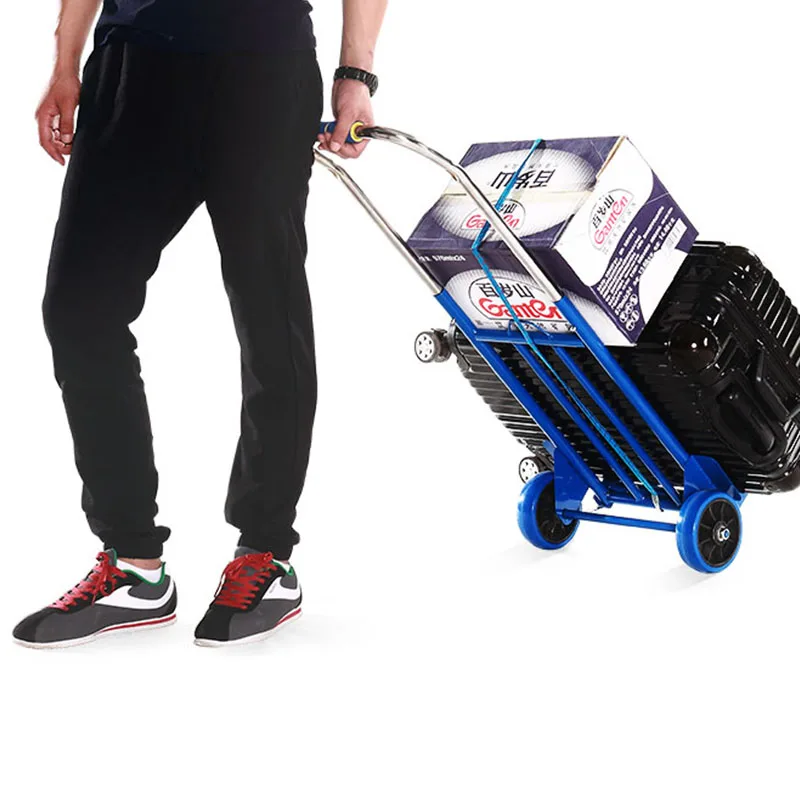 Vehicle carrying pull cart folding portable luggage car portable