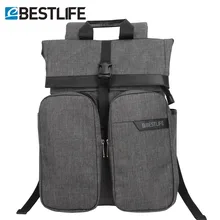 BESTLIFE холст рюкзак с двумя карманами откидная крышка путешествия Mochila рулон полиэстера Топ Rugzak для подростка повседневное