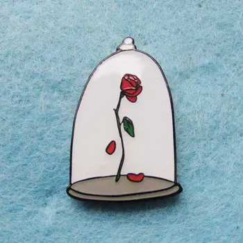 

Custom Hard Enamel Pins Rose Brooch
