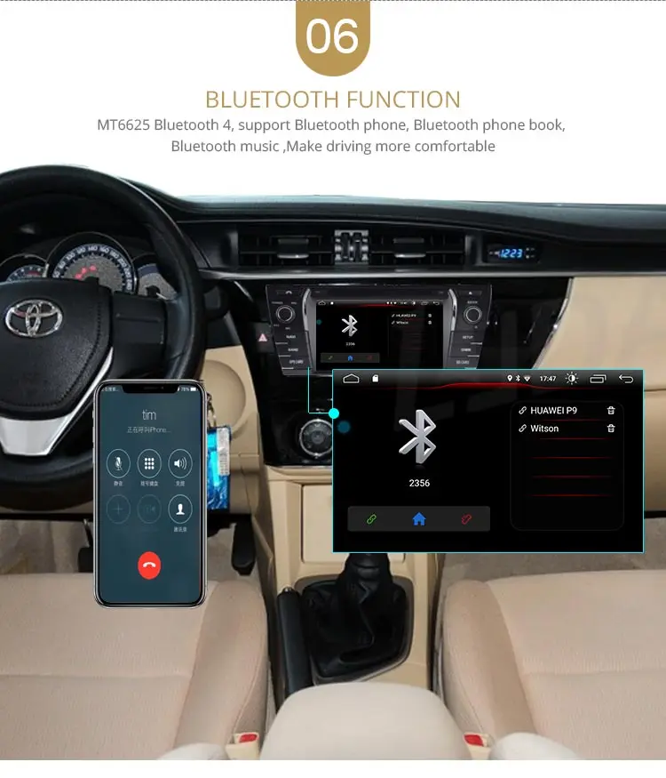 Discount LJDA 2 Din Android 9.1 Car DVD Player For Toyota Corolla 2014 Wifi GPS Radio 2G+16G Quad Cores Multimedia Stereo Mirror Link RDS 8