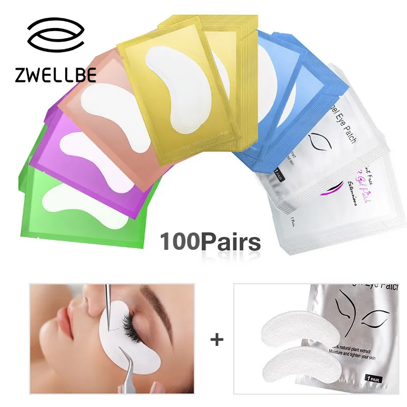 

100 Pairs/Lot Line Face Under Eye Pads Lash Eyelash Extension Paper Patches Eye Tips Sticker Wraps New Paper Patches Eyelashes