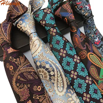 

Hlinayi New men's printed cashew flower pattern tie