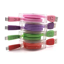 

LED Light Durable Micro 90cm Data Line Retractable USB Cable Charger Data Sync Cord For Samsung SONY/LG/HTC/ Android phone