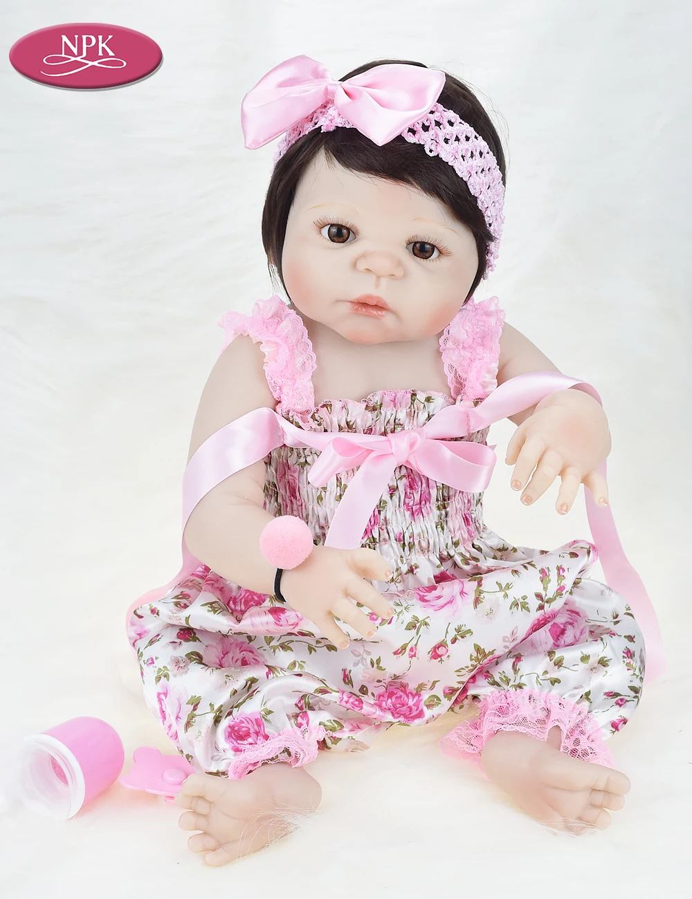 NPK Real 57CM Full Silicone Body Reborn Baby Doll Toy Lifelike Newborn Babies Fashion Princess DOll Menina Bebe Reborn Bonecas (3)