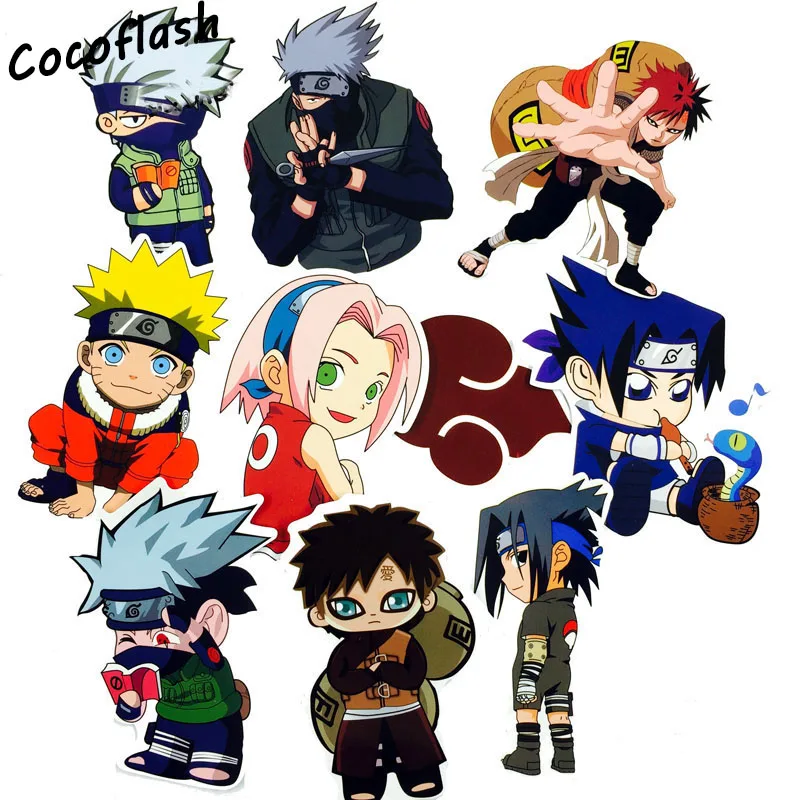 10 Pcs/Lot Waterproof Japan Anime Sticker For Laptop Car Trunk Skateboard Guitar Fridge Backpack Decal Toy Stickers