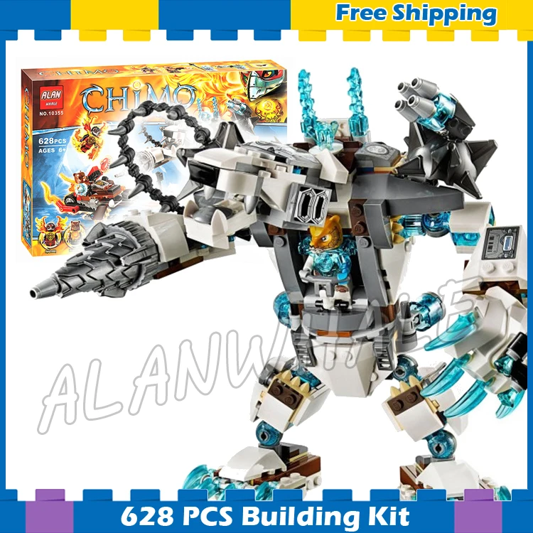 

628pcs Icebites Claw Driller Mech Robots Blaster Bike CHI 10355 Model Building Blocks Assemble Gifts sets Compatible with Lego