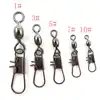 Minfishing 50pcs/lot Stainless Steel Barrel Swivel with Interlock Snap Fishing Swivels Snap Fishing Hook Accessories ► Photo 2/6