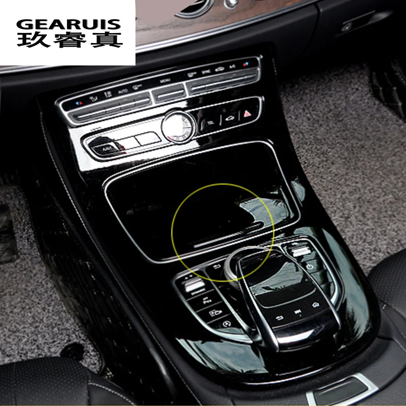 

Car-styling Console Panel Cover Frame Trim carbon fiber Line Sticker For Mercedes Benz C Class W205 2015-2017 GLC Accessories